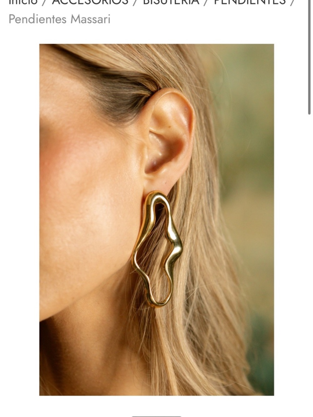 Contemporary Gold Sculpted Drop Earrings